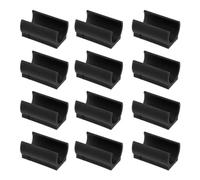 Garneck 25 Pezzi Gommini per Sedie a U in Plastica Nera Antiscivolo | Protezione Pavimento e Riduzione Rumore, per Mobili e Sedie, Forma Aperta, Accessorio Nero