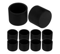 Garneck 25 Pezzi Tappo Terminale in Silicone Nero, Cappuccio Protettivo Morbido Antiurto e Antiscivolo, Diametro Interno 22,7mm, per Aste Armadio e Coperture Terminali, per Progetti DIY