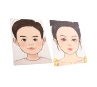 Garneck 2pezzi Modello di Viso in Silicone per Pratica del Trucco Stencil per Dipingere Lineamenti Manichino per Trucco Viso Lavagna Riutilizzabile per Esercitazioni Strumento per Truccato