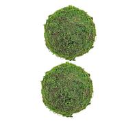 Garneck 2pezzi Palline di Muschio Finto Verde Decorativo in Schiuma e Plastica per Arredamento Casa e Centrotavola Facile da Gestire Stile Moderno e Pastorale