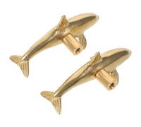Garneck 2pezzi Pomello per Mobili Forma di Animale in Ottone Pomello per Cassetto Tema Delfino Oceanico per Porta di Cucina in Ottone Massiccio Hardware per Riparazione di Armadi
