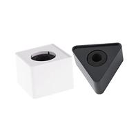 Garneck 2pezzi Porta Microfono Logo Stazione Abs Bandiera Microfono Intervista E Quadrata Nero E Design Creativo E Pratico Compatibile Con Microfoni Professionali