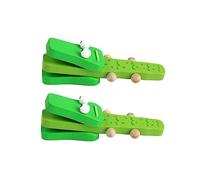 Garneck 2pezzi Wooden Castanets for Babies Lightweight Educational Music Toy for Rhythm and Coordination Development Adorable Hand Clappers Early Music Exploration