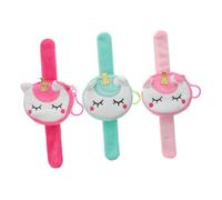 Garneck 3 braccialetti a scatto per portamonete con unicorno, per riempire borse da festa, leggeri, comodi, per riporre denaro, sicuri e con cartoni animati, per ragazzi