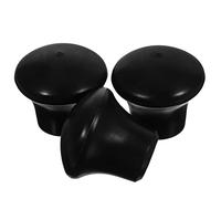 Garneck 3 Pezzi Cuscinetti Staffa Gamba Tamburo Gambe Batteria Laccio Supporto Per Percussioni Accessori Per Tamburo Pastiglie In Piedi Piede Gomma Da Cancellare Black