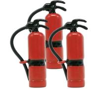 Garneck 3 Pezzi Ornamenti per estintore mini incendi che fa i primi passi estintori giocare a decorare la casa attrezzi da esterno in miniatura lega rosso