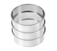 Garneck 3 Pezzi Setaccio Rotondo Acciaio Inossidabile per Ceramica e Pittura Rete Fine per Smalto e Compatibile con Contenitori Standard per Uso Artistico e Industriale
