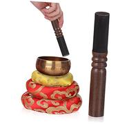 Garneck 3 Pz Cuscino per campana sonora Buddha tamburellare ciotola del buddismo pad per ciotola da meditazione pad per ciotola tibetana tappetino per campane tibetane pad sonoro Di legno