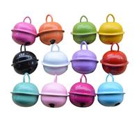 Garneck 30 Pezzi Campanellini in Metallo Rotondi da 22mm Suono Chiaro e Forte, Mini Decorazioni Natalizie per Decorazioni Festive e Lavoretti Artigianali Colore Casuale