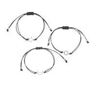 Garneck 3pezzi Braccialetto Di Corda Intrecciata Tema Sole e Astri Regolabile Per Donne Braccialetto Da Polso Friendship Regalo Per Amici