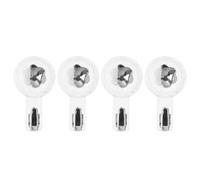 Garneck 4 Ganci a Ventosa da Parete per Bagno e Cucina, Ganci Decorativi Trasparenti Gancio Argento, senza Fori, Resistenti All’acqua per Carichi Pesanti, per Asciugamani e Utensili