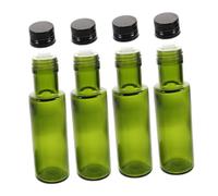 Garneck 4 Pezzi Bottiglie Olio Vuote Vetro da Dispenser per con Chiusura per Cucina Condimenti e Bbq Design e Ergonomico