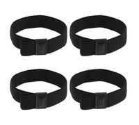 Garneck 4 Pezzi Cinghie Elastiche per Lunch Box in Nylon Nero, Fasce Elastiche per Fissare Contenitori Bento, Multiuso e Design Semplice per Pranzo fuori Casa