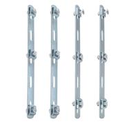 Garneck 4 Pezzi Connettore per Griglia in Acciaio Inox e Zinco, Argento, per Impianti Chimici e Cantieri, per Fissaggio e Anti-allentamento
