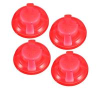 Garneck 4 Pezzi Copertura di Protezione per Rilevatore di Fumo in Plastica Rossa, Resistente a Rottura e Deformazione, per Cucina e Uso Commerciale