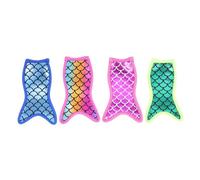 Garneck 4 pezzi Coperture per Ghiaccioli in Neoprene Forma di Sirena Custodie Colorate per Bastoncini di Ghiaccio Sleeve Protettive Riutilizzabili per Congelatore per Feste