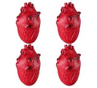 Garneck 4 Pezzi Cuore Realistico in Vinile Rosso per Atmosfera di Halloween | 'uso, Riutilizzabile e Versatile, per Feste Zombie, Addobbi e Scenografie Spettrali
