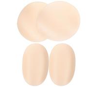 Garneck 4 Pezzi Cuscinetto per Fianchi Elasticizzato in Cotone Beige | Aspetto Super Realistico, Design Adesivo Antiscivolo, per Eventi Sociali e Danza, Effetto Volume