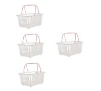 Garneck 4 Pezzi Di Cestino Di Immagazzinaggio Piccoli Cestini Di Plastica Cestini Da Doccia In Plastica Contenitore Di Stoccaggio Contenitori Di Stoccaggio Maniglia Comò Cestino