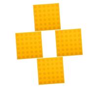 Garneck 4 pezzi Piastrelle Guida Tattili in PVC Antiscivolo per Percorsi Ciechi Mattoni Segnaletici Braille Resistenti e Impermeabili per Esterni con Superficie Testurizzata Gialla