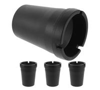 Garneck 4 Pezzi Posacenere Portatile Auto Compatto Nero in Plastica per Uso