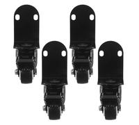 Garneck 4 Pezzi Ruota Universale Silenziosa e Resistente Rotelle Industriali Piccole Ruote Piroettanti Ruote a Terra Con Freno Con Freni Black