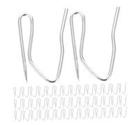 Garneck 400 Pezzi Ganci in Metallo Resistenti per Pieghe Pesanti Accessori per Tende Piegate Ganci per Bastone Argento