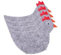Garneck 4pezzi Sacchetti Per Uova Di Pasqua in Stoffa Portauova Forma Di Pulcino Decorazioni Pasquali Per Uso Domestico e Feste