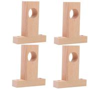 Garneck 4pezzi Supporti Legno Per Asta Tende Da Brackets T-shaped Per Asta Armadio e Teli Robusti e Facili Da Installare Per Uso Multifunzionale Casa