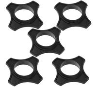 Garneck 5 Pezzi Anelli Anti-Rotolamento per Microfono Portatile in Plastica Nera Accessori Antiscivolo per Microfono senza Fili per Concerti Conferenze e Interviste