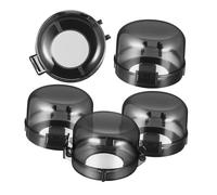 Garneck 5 Pezzi Coprimanopola fornello a gas bruciatore sicurezza piano cottura del fornello a gas cucina chiusura da per cottura blocco stufa plastica Nero