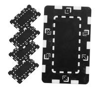 Garneck 5 Pezzi Fiches Per Poker Patata Fritta Chip Di Gioco Rettangolare Di Grandi Dimensioni Patatine Token Chip Numerici Giocando a Fiches Gettone Gettoni Multifunzionali Abs Nero