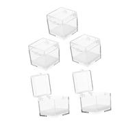 Garneck 5 Pezzi Per Gioielli Contenitore Mini Cubo Scatole Trasparenti Per La Raccolta Delle Rocce Esposizione Di Campioni Di Pietra Trasparente Transparent