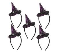 Garneck 5 Pezzi Witch Hat Hairband Accessori Per Capelli Con Accessori Per Feste Di Halloween Halloween Party Hairband Purple