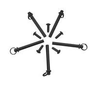 Garneck 5 Set Accessori per Ventilatori Opaco Bastoni per Tende per Finestre Porta Ricevitore Cintura Rimovibile Fermate Parà Hardware Cerniera Vaso a Forma di Frutta Ferro da Stiro Black