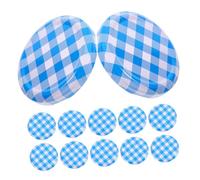 Garneck 50 Pezzi Coperchi Metallo 66mm Per Barattoli - Tappi Ermetici a Vite Per Marmellata e Conserve - Design a Scacchi Perfetti Per Conservazione Fai Da Te