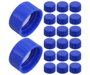 Garneck 50 Pezzi Tappi per Bottiglie di Precisione in Plastica Blu, Tappo per Fiala Autosampler, per Bottiglie Campione e Test, Biologia e Chimica