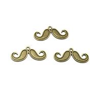 Garneck 50pezzi Pendenti Forma di Baffi in Lega Bronzo per Braccialetti e Abbigliamento di Ciondoli Moda DIY Durevoli e Unici per Creazioni Gioielli