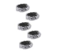 Garneck 5Pezzi Coperture Mic Clip Peluche Per Microfono Protezioni Antivento Per Registrazione Audio