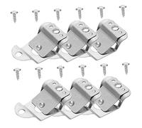 Garneck 6 Ganci Supporto Microfono in Metallo per Radio Cb, Clip di Aggancio per Microfono Auto, Accessori Resistenti per Radio Mobile, Installazione Viti, Set da 6 Pezzi per Uso Veicolare