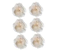 Garneck 6 pezzi Fiori Secchi Profumati per Diffusore Aroma senza Fiamma Bastoncini Profumatori Naturali con Pattern Floreale Bianco per Casa Ufficio e Camera da Letto