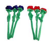 Garneck 6 Pezzi Peluche Rosa Peluche Fiore Fiori in Feltro Giocattolo Giocattoli Di Mazzi Di Fiori in Tessuto Fiori Selvatici Per Tende Per Tende Roba Carina Peluche Corto