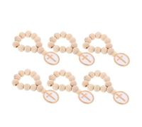 Garneck 6 Pezzi Rosari in con Perline Filo Regali Battesimo Scatola Organza Bianco per Comunione Prima Confessione Party Favor Uomo