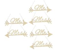 Garneck 6 Set Decorazione Matrimonio Mr Mrs Pendenti e Feste Adornamenti Unici per Sposi Versatili e Leggeri per Ogni