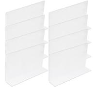 Garneck 8 Pezzi Divisori per Armadi in Pvc Trasparente | Separano Ripiani e Scaffali Interni, Tocco Confortevole, Proteggono Oggetti Delicati, Resistenti e Poco Fragili