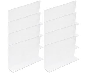 Garneck 8 Pezzi Divisori per Armadi in Pvc Trasparente | Separano Ripiani e Scaffali Interni, Tocco Confortevole, Proteggono Oggetti Delicati, Resistenti e Poco Fragili
