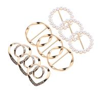 Garneck 9pezzi Fermaglio Per in Metallo Fermagli Per Camicie e Sciarpe Fibbia Portatile Adatta Per Magliette e Outfit Casual Design Resistente e Facile Trasportare