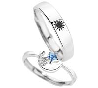 Garneck Anelli Stellari in Metallo Resistente Regolabili e Decorativi Gioielli Abbinati per Coppie Adatti San Giuseppe e Cerimonie