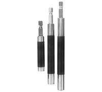 Garneck Asta di Prolunga Magnetica Design Retrattile in Acciaio e Funzionamento Fluido 3 Pezzi per Punte Trapano per Uso Professionale