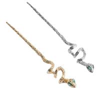 Garneck Bastoncini Resistenti e Comodi in Lega con Pietre Decorative a Forma di Serpente 2pezzi Eleganti Accessori per Chioma da Donna per Chioma per Matrimonio e Cena